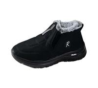 2026 Bottes de neige d'hiver pour femme - Chaussures tendance - Talon plat - Doublure décontractée - Chaudes - Confortables - Pas de chaussures d'extérieur, Noir , 39 EU