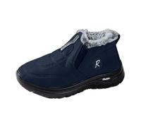 2026 Bottes de neige d'hiver pour femme - Chaussures tendance - Talon plat - Doublure décontractée - Chaudes - Confortables - Pas de chaussures d'extérieur, bleu, 40 EU