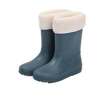 2026 Bottes de pluie pour enfants, antidérapantes, semelle souple, bottes de pluie légères pour garçons et filles, chaussures d'eau pour bébé avec revêtement en mélange de coton, Marine, 35.5 EU