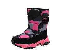 2026 Bottes d'hiver de qualité supérieure pour fille avec semelle extérieure robuste et doublure intérieure douillette pour les jours froids, Rose, 30 EU