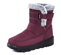 2026 Bottes d'hiver élégantes et épaisses pour femme - Chaudes et décontractées - Pour activités de plein air et avec semelle - Confort ultime, Rouge, 37.5 EU