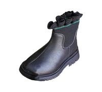 2026 - Bottes pour filles - Bottines d'hiver confortables et chaudes en tricot - Polyvalentes - Faciles à porter pour les petites filles., Noir , 35 EU