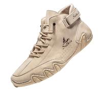 2026 Bottines Femme Paire Commerce Extérieur Bottes Haut Haut Hommes Femmes Loisirs Bottes Courtes Tendance Chaussures en Cuir Respirantes, beige, 40 EU