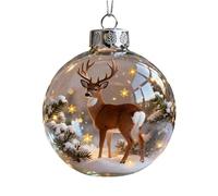 2026 Boules de Noël en verre Wildlife Wonders, Boules de Noël en verre 3D animées et vives faites à la main, décorations de Noël pour arbre de Noël intérieur, extérieur, maison, décoration des fêtes