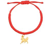 2026 - Bracelet à corde rouge tissé à la main - 12 chevaux du zodiaque - Bracelets porte-bonheur en corde tressée - Bracelet à breloques Feng Shui chinois pour femme - Cadeau unique pour le Nouvel An