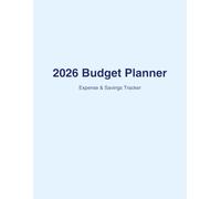 2026 Budget Planner - Expense & Savings Tracker | 12-Month Finance Notebook (Undated): Gestisci entrate, uscite e debiti con layout mensile e challenge di risparmio