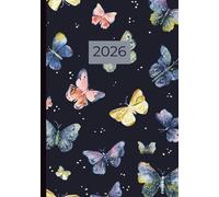 2026 Butterfly Planner: Weekly + Monthly, Holidays, Moon Phases, Goals, Contacts, Passwords, Journal Paper