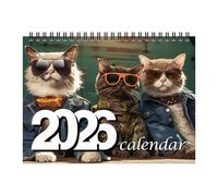 2026 CALADAR CAT - Planificateur mural de 12 mois avec liaison à double fil pour la programmation familiale de l'école de bureau à domicile, Fashion Cat Design for Living Room DÉCOR, Janvier à décembr