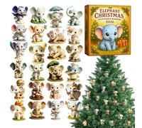 2026 Calendar Advent - Christmas 2D Flat Collectible Animal Pendant Decor | 24 Days Christmas Countdown Calendar for Men Women Kid Porch Fireplace Patio Holiday