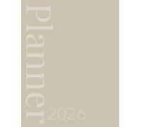 2026 Calendar, Stylish Light Beige Brown Tone on Tone Cover: 365 Day Schedule Plan, Jan- Dez, Extra Space For Notes, Goal Tracking, Daily & Monthly Planner