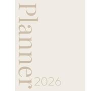 2026 Calendar, Stylish Neutral Light Beige Brown Tone on Tone Cover: 365 Day Schedule Plan, Jan- Dez, Extra Space For Notes, Goal Tracking, Daily & Monthly Planner
