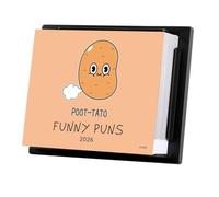2026 Calendrier De Bureau Blagues De Mot - Calendrir De Bureu Mensuel Avec Paroles Drôles | Laner De Boreau Pour Le Dortoir De Cuisine À La Maison, La Combinaison De Dictons Et De Fonctions De