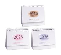 2026 Calendrier de bureau, système de planification rationalisé, 19 x 16 x 8 cm, 2026 Nouveau grand calendrier anglais, planificateur mensuel lié à un fil, planificateur multi-usages, pour la maison,