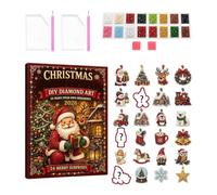 2026 Calendrier De L'Avent Compte à Rebours De 24 Jours Peinture Diamant Diy En BoîTe Surprise Décoration Charme Acrylique 2D - Calendrier De Compte À Rebours Idéal Pour NoëL