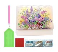 2026 Calendrier De Peinture À Strass | Planificateur De 12 Mois,Calendrier Mensuel DIY | Pour Adultes Adolescents Débutants Artistes Enseignants Fêtes Anniversaire Maison Bureau Chambre
