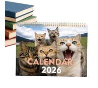 2026 Calendrier Mural Chat - Outil de Planning 12 Mois - Calendrier Mural Animaux Mignons | Pour École Salon Chambre Bureau Salle de Classe Bureau Étudiants Enseignants Consultants Freelancers