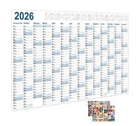 2026 Calendrier Mural, Grand Organisme De Planificateur Mural Charte Du Calendrier, Planificateur Annuel 2026, Planification Annuelle Avec Autocollants, Affiche De 12 Mois, Étudiants, Maison, Bureaux