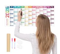 2026 Calendrier - Planificateur de mur à effacer à sec pour l'organisation | Papier épais avec une grande mise en page de 12 mois, programme réutilisable pour les étudiants de la famille École à domic