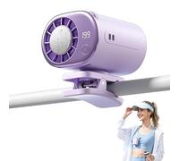 2026 Car Clip On Air Conditioner Fan with LED Display, 16°C Semiconductor Instant Cooling, 199 Speeds 360° Rotation Quiet Personal Fan,USB Rechargeable Portable AC for Car Seat Office (Purple)