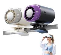 2026 Car Clip On Air Conditioner Fan with LED Display, 16°C Semiconductor Instant Cooling, 199 Speeds 360° Rotation Quiet Personal Fan,USB Rechargeable Portable AC for Car Seat Office (Black +White)