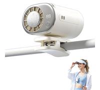 2026 Car Clip On Air Conditioner Fan with LED Display, 16°C Semiconductor Instant Cooling, 199 Speeds 360° Rotation Quiet Personal Fan,USB Rechargeable Portable AC for Car Seat Office (White)