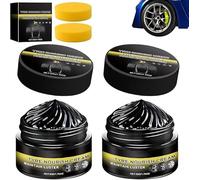 2026 Car Tire Ceramic - Powerful Wheel Cleaning Refurbish Wax,Tyre Nourish Cream,Tire Wax for Ultimate Wheel Protection,Cire Voiture,Rénovateur Plastique Voiture,Restores Black Gloss,Blocks UV (2)