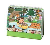 2026 Cartoon Capybara Planner, Small Desktop Calendar 21x17.2cm 150g 12 Months Standing Desk Calendar for Office, Classroom, Kitchen, Apartment, Studio