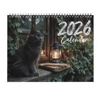 2026 Cat Wall Calendar, Monthly Wall Planner with Cute Cat Illustrations, High-Quality Paper Stock and Matte Pages, Spiral Bound for Easy Flipping, Use for Home Office School Scheduling