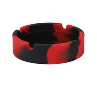 2026 Cendrier en silicone de haute qualité avec design rond résistant à la chaleur pour voiture - Solution intelligente pratique pour éliminer les résidus de fumée (rouge, taille unique)