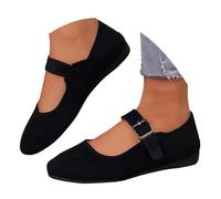 2026 - Chaussons confortables avec une sangle - Ballerines polyvalentes - Mocassins confortables pour tous les jours, Noir , 40 EU