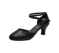 2026 Chaussures de Danse élégantes à Semelle mi-Haute, Confortables et Flexibles, idéales pour la Pratique des Danses de Salon et Latines. (Black, 35)