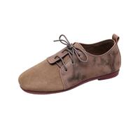 2026 Chaussures de loisirs intemporelles pour femme avec sangle classique, bout large, pantoufles élégantes pour le confort quotidien, sandales plates polyvalentes pour le printemps, marron, 43 EU