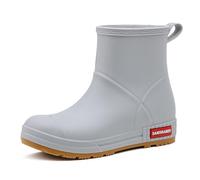 2026 Chaussures de pluie pour femme, bottes d'extérieur élégantes avec semelle profilée robuste pour les activités en cas d'humidité, gris, 42 EU