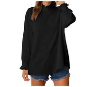 2026 Chemisier Femme Gaze De Coton Femme Chemise Décontractée Col V Haut En Lin Aspect Naturel, Coupe Fluide Intemporelle, Se Marie Avec Tous Les Bas De Votre Garde Robe Chemisier À Enfiler Pour