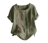 2026 Chemisier Femme Vetement Femme Ete Chemisier Coton Et Lin Pour Femmes Haut En Lin Aspect Naturel, Coupe Fluide Intemporelle, Se Marie Avec Tous Les Bas De Votre Garde Robe Blouse Blanche