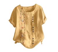 2026 Chemisier Femme Vetement Femme Ete Chemisier Coton Et Lin Pour Femmes Haut En Lin Aspect Naturel, Coupe Fluide Intemporelle, Se Marie Avec Tous Les Bas De Votre Garde Robe Blouse Blanche