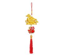 2026 Chinese New Year Decorations - Hanging Pendant Chinese Characters, 2026 Year of The Horse Gold Hanging Pendants, Resin Mascot Charms for Home Car Decoration for Spring Festival