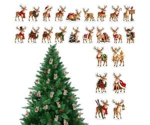 2026 Christmas Calendar - Reindeer Advent Box, 24 Days Countdown, Holiday G | 2D Acrylic Reindeer Ornament2026 Chris Home Apartment Living Room Bedroom Tree Wall Window Mantel Car Rearview Mirror Holiday