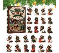 2026 Christmas Countdown - 2D 24 Days Funny Dachshund Decor | Festive Holiday Calendar & Stocking Stuffers for Kids, Teens, Adults, Family Party, Home & Office