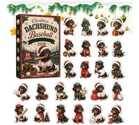 2026 Christmas Countdown - 2D 24 Days Funny Dachshund Decor | Festive Holiday Calendar & Stocking Stuffers for Kids, Teens, Adults, Family Party, Home & Office
