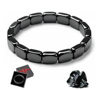 2026 Clasibe Mens Bracelet, Clasibe Hematite Bracelet for Men, Natural Hematite Stone Beaded Balance Jewelry, Boost Confidence & Energy, Power Healing Bangle, Gift for Dad,Husband,Boyfriend (1PC)