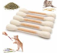 2026 Cotton Swabs Cat Toys with Catnip 6 Pk Durable Big Kitten Chew Dental Teething Ropes Giant Interactive Felt Kitty Kicker Toy Sticks for Boredom Exercise Play Anxiety Digestive Aid Lover Gift