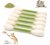 2026 Cotton Swabs Cat Toys with Catnip 6 Pk Durable Big Kitten Chew Dental Teething Ropes Giant Interactive Felt Kitty Kicker Toy Sticks for Boredom Exercise Play Anxiety Digestive Aid Lover Gift