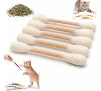 2026 Cotton Swabs Cat Toys with Catnip 6 Pk Durable Big Kitten Chew Dental Teething Ropes Giant Interactive Felt Kitty Kicker Toy Sticks for Boredom Exercise Play Anxiety Digestive Aid Lover Gift
