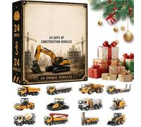 2026 Countdown Calendar | 2D Acrylic Construction Excavator Arrival Charmss