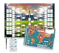 2026 Coupe Du Monde Football Calendrier, 2 PièCes, 80 X 60 Cm, DéCorations De FêTe Sur Le ThèMe Du Footballs Pour Les Fans De Football(1 Stylo, 8 Autocollants)