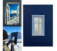 2026 Creative Window Decoration Props Drops, Creative Window Photography Backdrops, Portable Window Frame for Travel Photography and Unique Perspective Photo Shots (A)