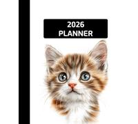 2026 daily and Monthly calendar Planner 7X9, 12 Months, Jan to Dec 2026, with Hourly Time Slots, soft cover, Small Planner Notebook, time Management and Hit Your Goals, Lasts 6month: cute cat