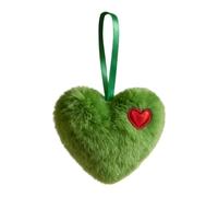 2026 Décoration à suspendre en forme de cœur moelleux, 12 cm, pour la Saint-Valentin, fête et (vert, 17 x 11 cm)