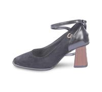 2026 Demoiselles d'honneur dames talon épais bout carré Mary talons plateforme bride arrière doublure douce haut bal navette chaton bout pointu invitées de mariage, Noir , 37.5 EU